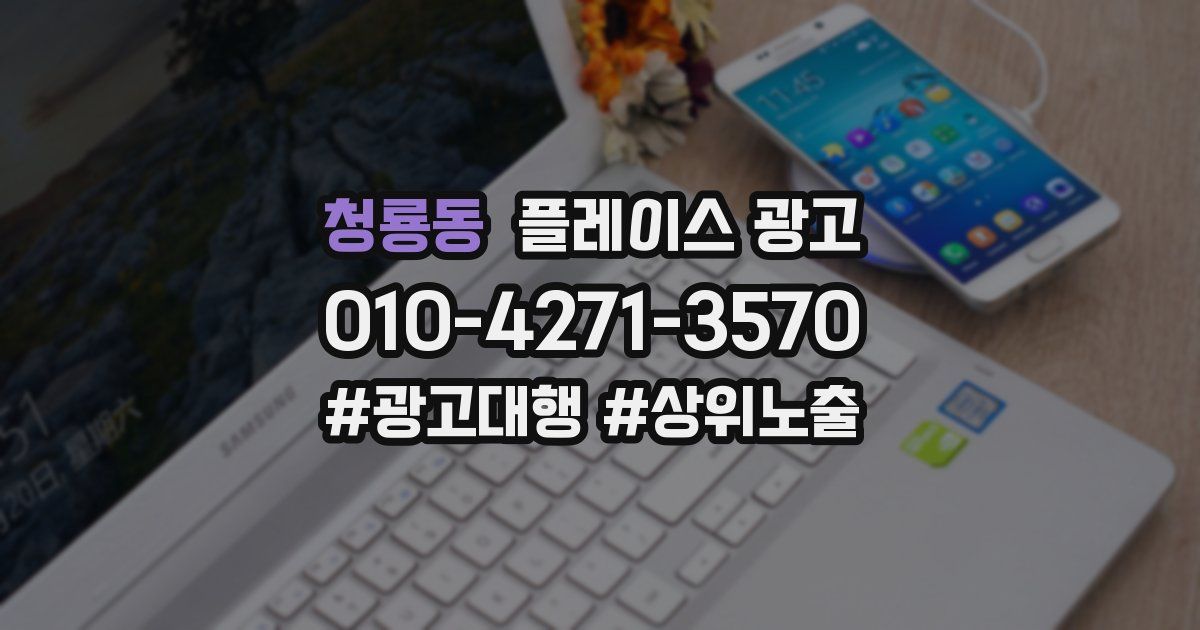 청룡동 플레이스 광고