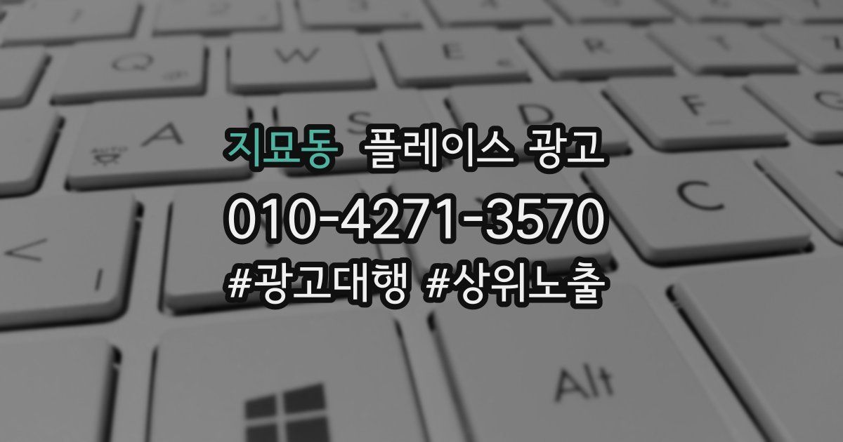 지묘동 플레이스 광고