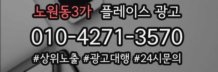 노원동3가 플레이스 광고