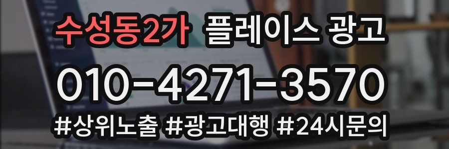 수성동2가 플레이스 광고