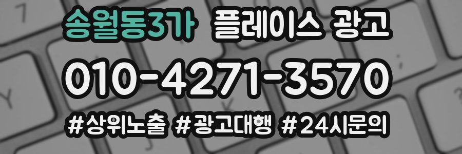 송월동3가 플레이스 광고