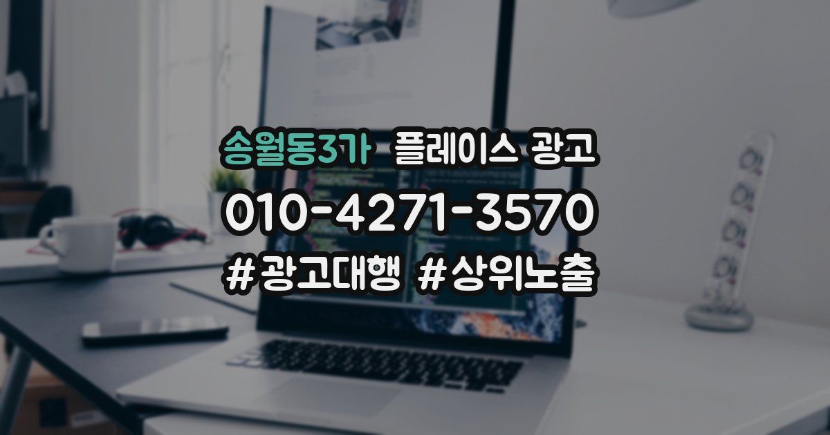 송월동3가 플레이스 광고
