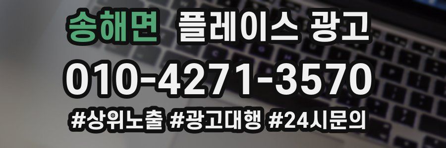 송해면 플레이스 광고