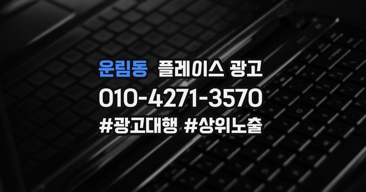 운림동 플레이스 광고