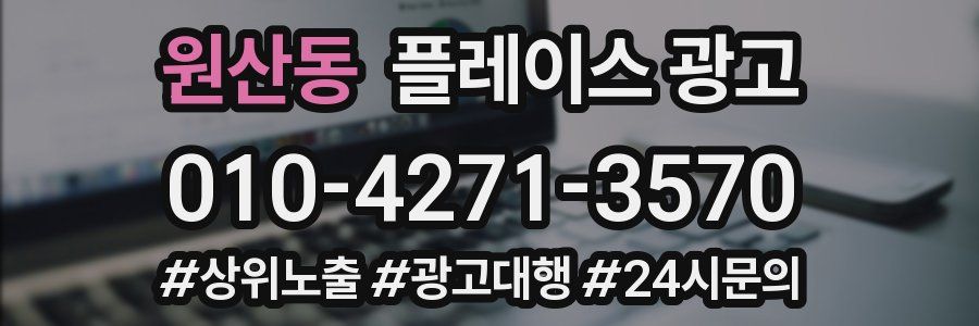 원산동 플레이스 광고