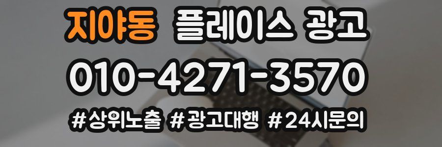 지야동 플레이스 광고