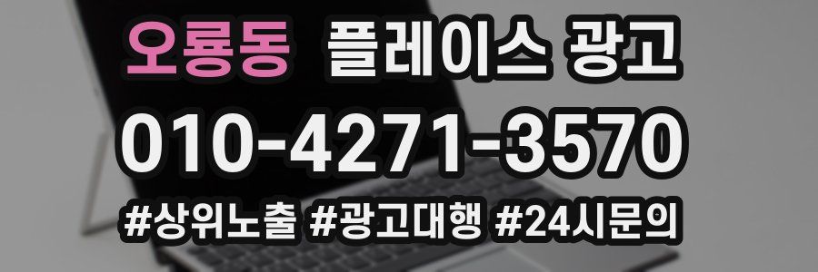 오룡동 플레이스 광고