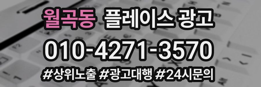 월곡동 플레이스 광고
