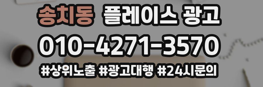 송치동 플레이스 광고