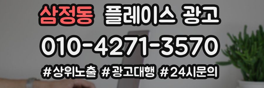 삼정동 플레이스 광고