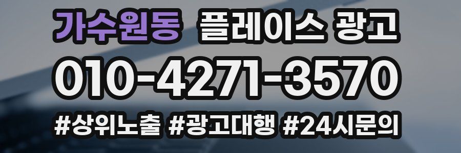 가수원동 플레이스 광고