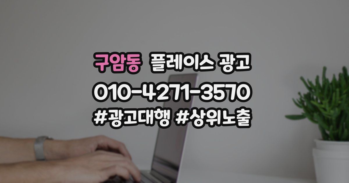 구암동 플레이스 광고