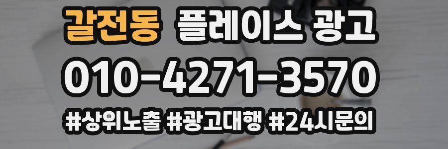 갈전동 플레이스 광고