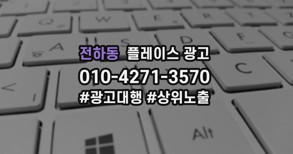 전하동 플레이스 광고
