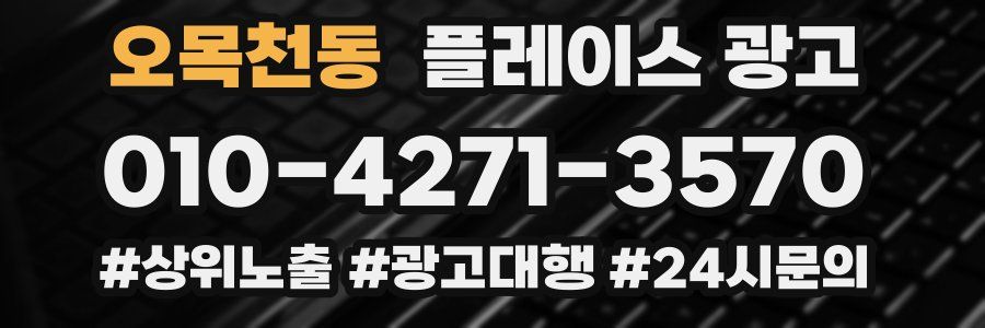 오목천동 플레이스 광고