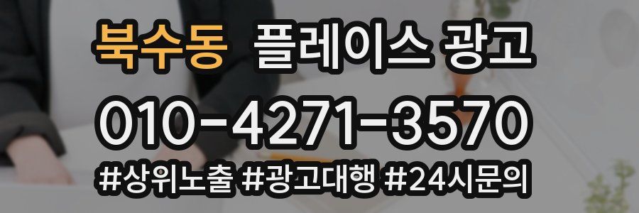 북수동 플레이스 광고