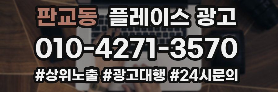 판교동 플레이스 광고