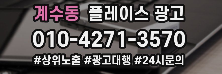 계수동 플레이스 광고