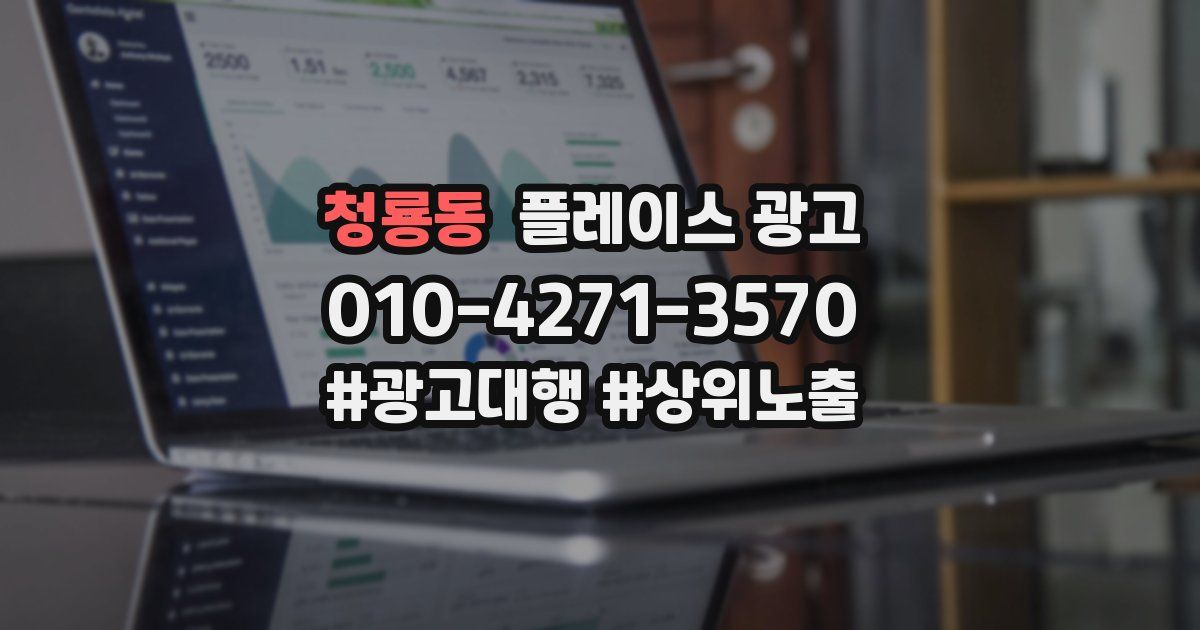 청룡동 플레이스 광고