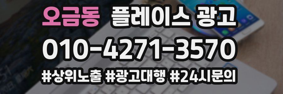 오금동 플레이스 광고
