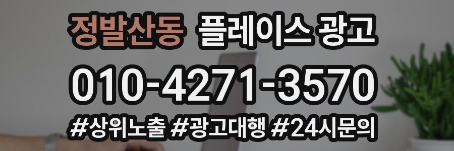 정발산동 플레이스 광고