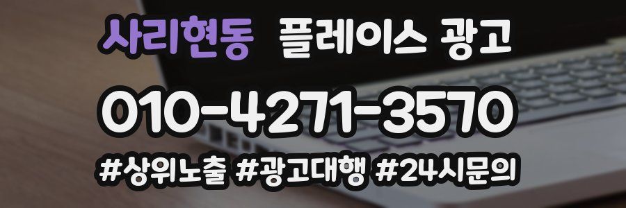 사리현동 플레이스 광고