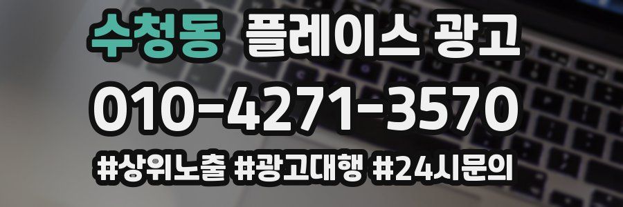 수청동 플레이스 광고