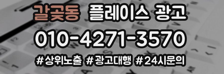 갈곶동 플레이스 광고