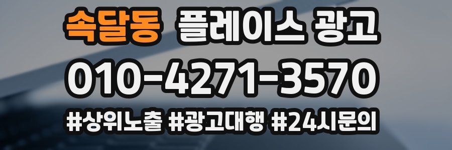 속달동 플레이스 광고