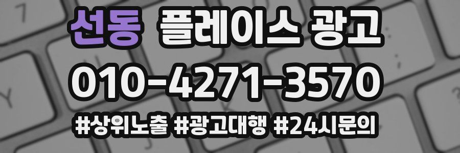 선동 플레이스 광고