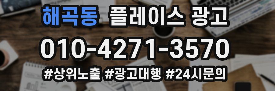해곡동 플레이스 광고