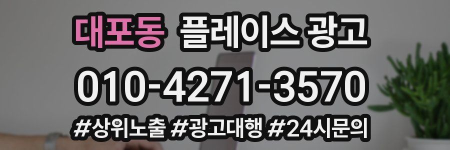 대포동 플레이스 광고
