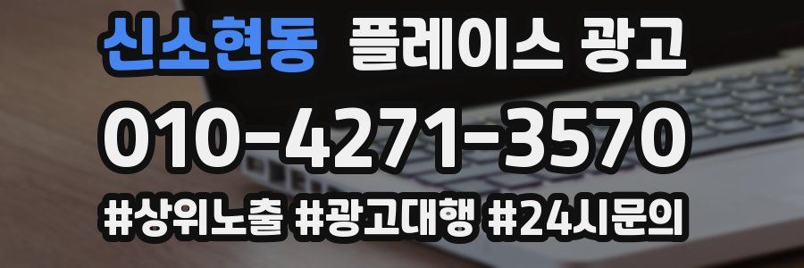 신소현동 플레이스 광고