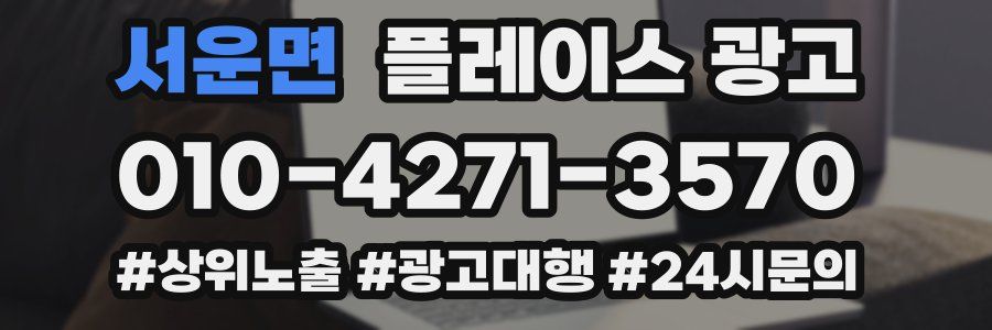서운면 플레이스 광고
