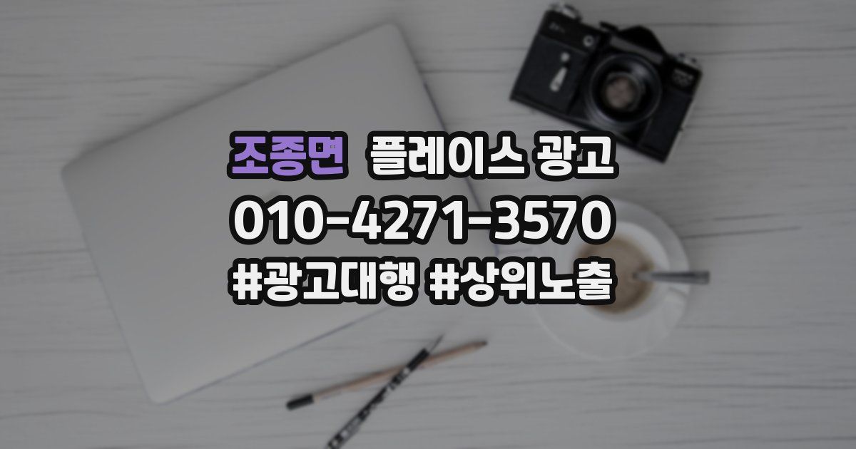 조종면 플레이스 광고