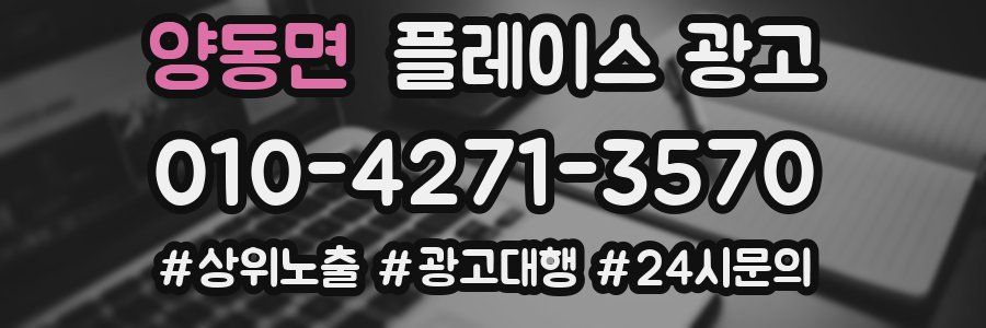 양동면 플레이스 광고