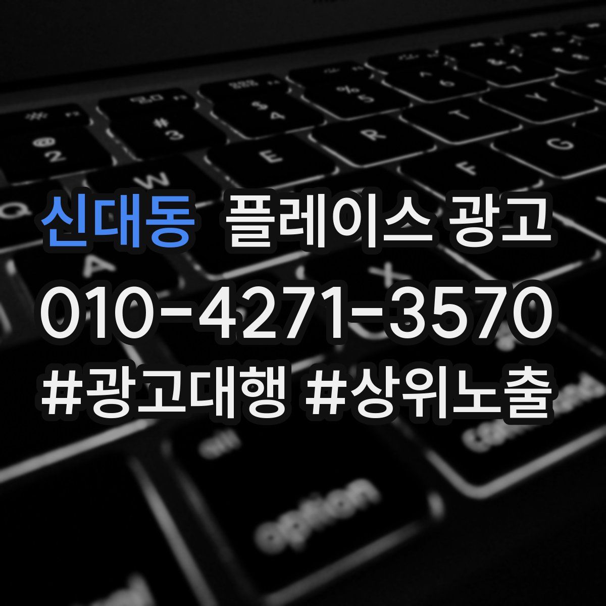 신대동 플레이스 광고