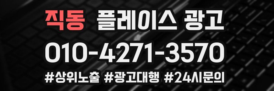 직동 플레이스 광고