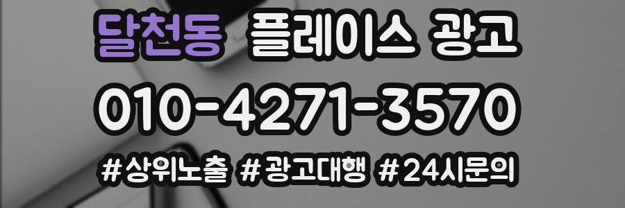 달천동 플레이스 광고