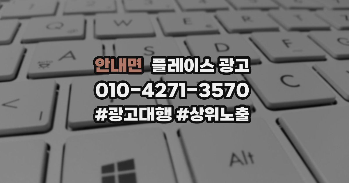 안내면 플레이스 광고