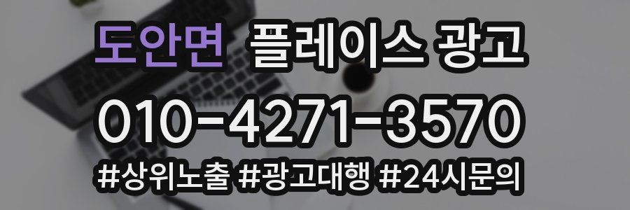 도안면 플레이스 광고