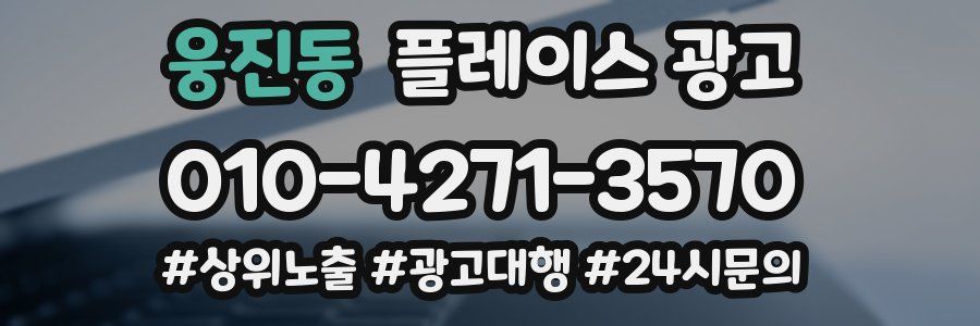 웅진동 플레이스 광고