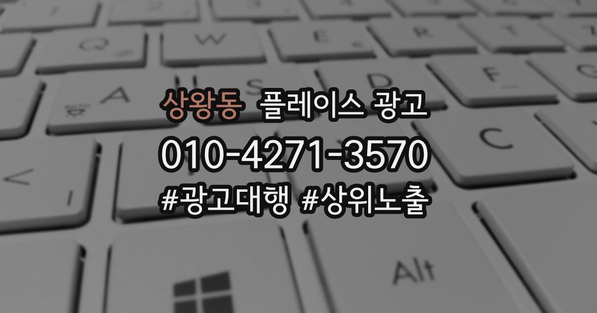 상왕동 플레이스 광고