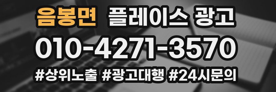 음봉면 플레이스 광고