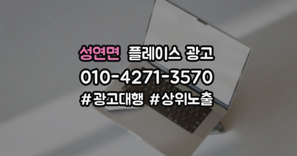 성연면 플레이스 광고