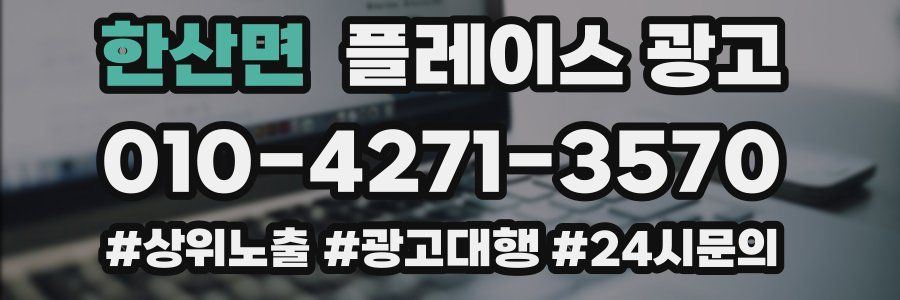 한산면 플레이스 광고