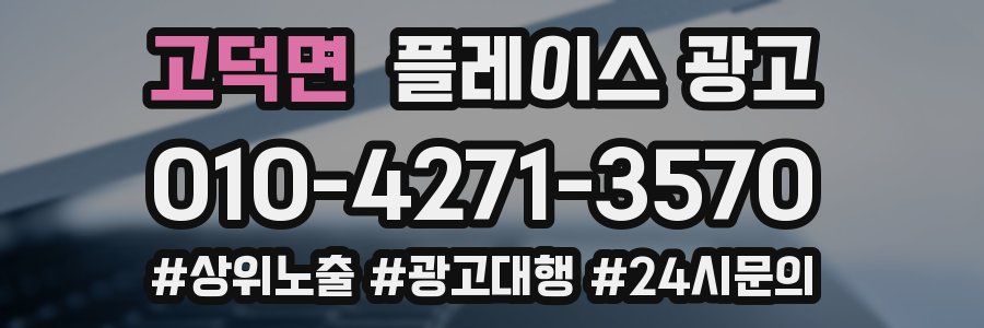 고덕면 플레이스 광고