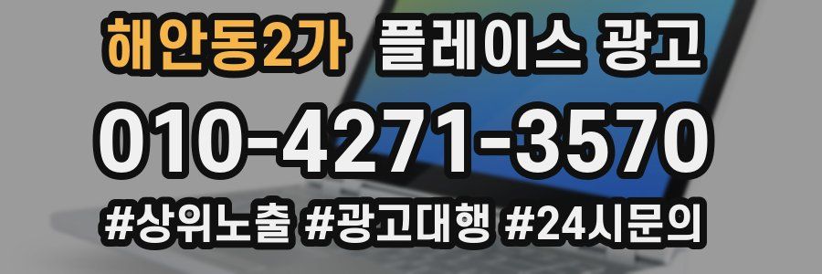 해안동2가 플레이스 광고