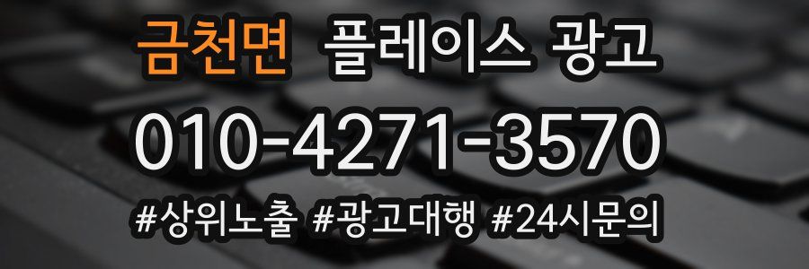 금천면 플레이스 광고