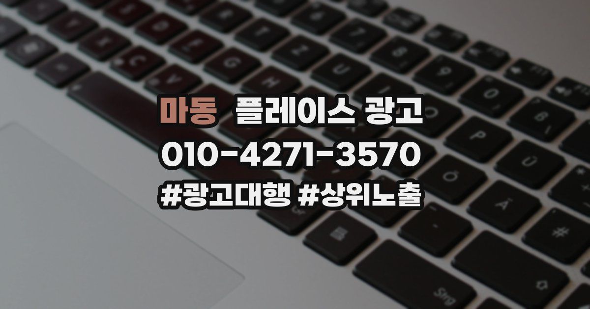 마동 플레이스 광고